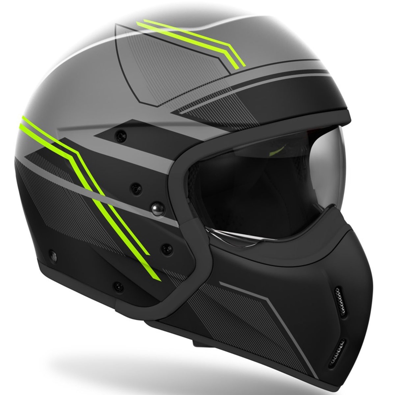 Kask motocyklowy modułowy Airoh J110 Slim matowy żółty
