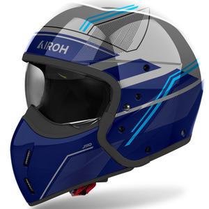 Kask motocyklowy modułowy Airoh J110 Slim błyszczący niebieski