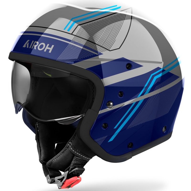 Kask motocyklowy modułowy Airoh J110 Slim błyszczący niebieski