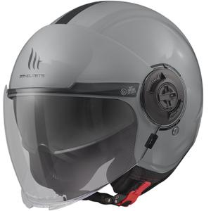 Otwarty kask motocyklowy MT Viale SV S Jednolity szary błyszczący