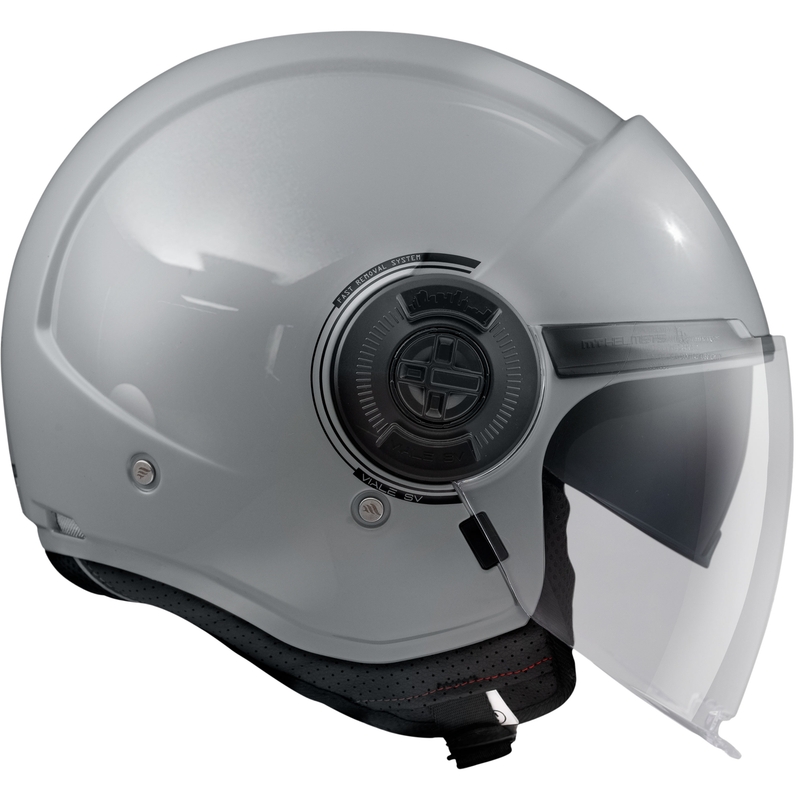 Otwarty kask motocyklowy MT Viale SV S Jednolity szary błyszczący