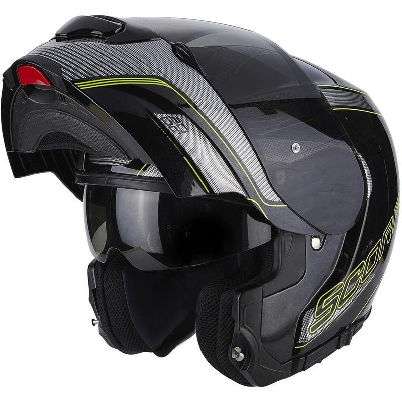 Szczękowy kask motocyklowy Scorpion EXO-3000 Stroll czarny-fluo żółty - II. jakość