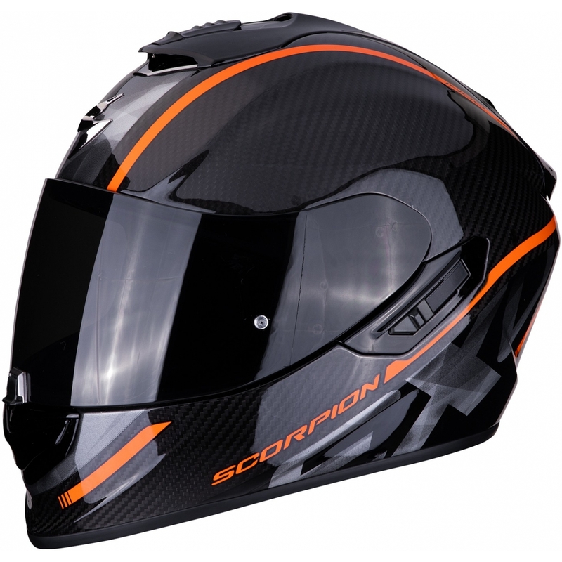 Integralny kask motocyklowy Scorpion EXO-1400 Carbon Air Grand czarno-pomarańczowy
