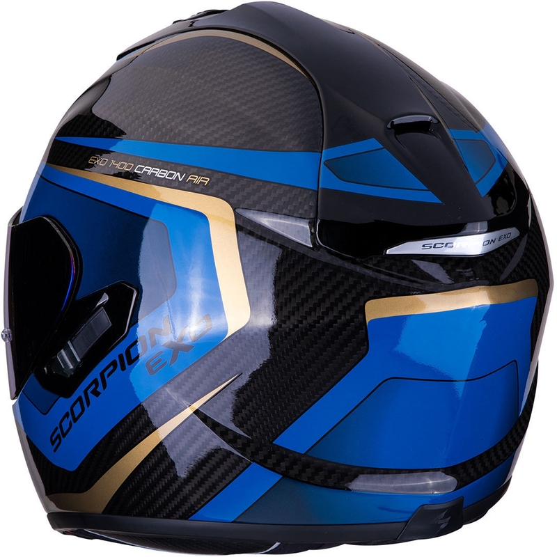 Integralny kask motocyklowy Scorpion EXO-1400 Carbon Air Esprit czarno-niebieski