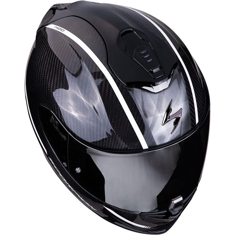 Integralny kask motocyklowy Scorpion EXO-1400 Carbon Air Grand czarno-biały wyprzedaż