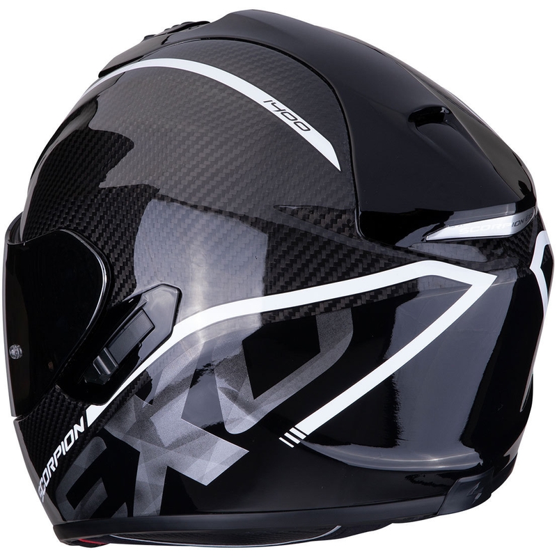 Integralny kask motocyklowy Scorpion EXO-1400 Carbon Air Grand czarno-biały wyprzedaż