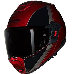 Kask motocyklowy typu flip-up Nolan N120-1 Verniciatura Speciale N-COM 344 czarno-czerwony