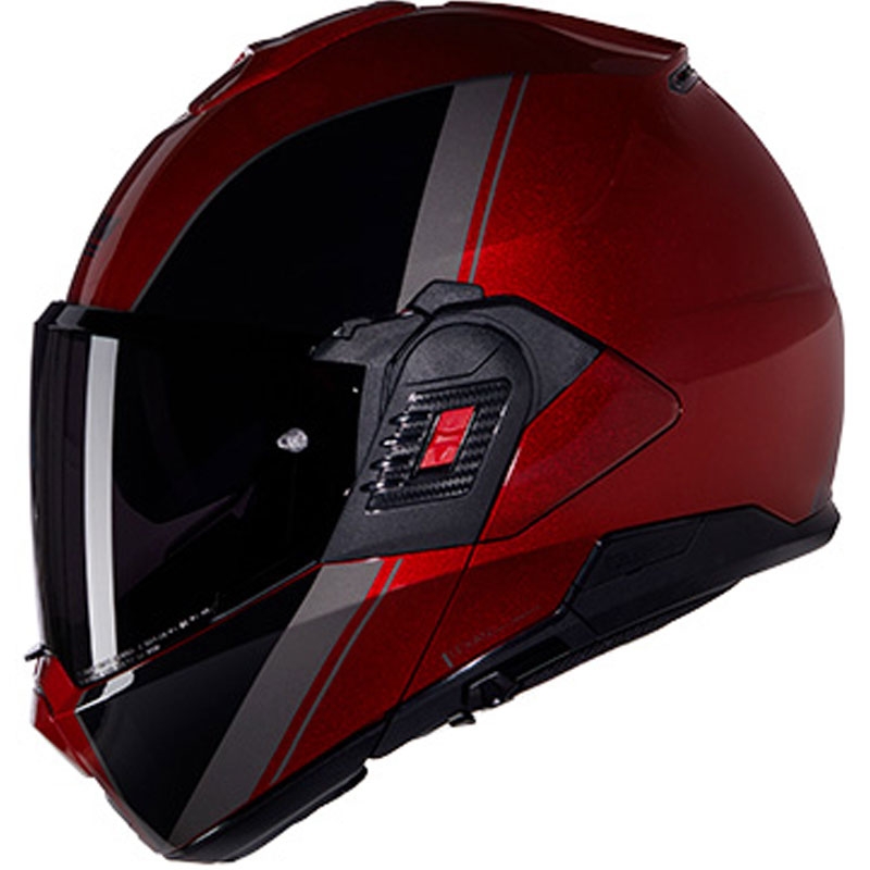 Kask motocyklowy typu flip-up Nolan N120-1 Verniciatura Speciale N-COM 344 czarno-czerwony