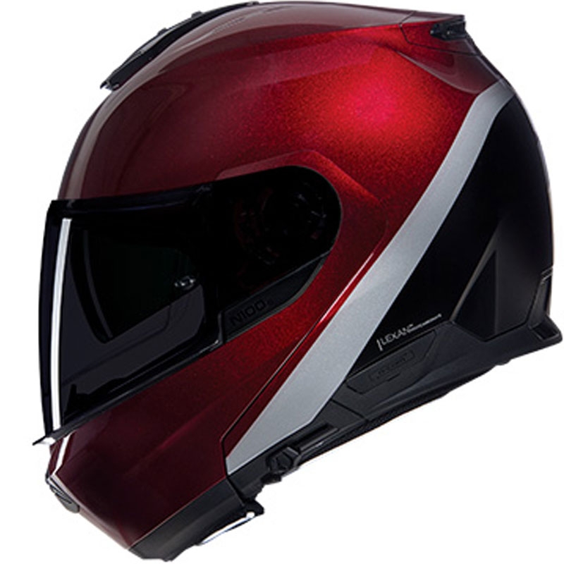 Kask motocyklowy typu flip-up Nolan N100-6 Verniciatura Speciale N-COM 341 czerwono-czarny