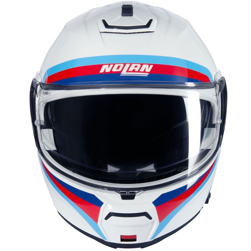 Kask motocyklowy typu flip-up Nolan N100-6 Assoluto N-COM 347 biało-czerwono-niebieski
