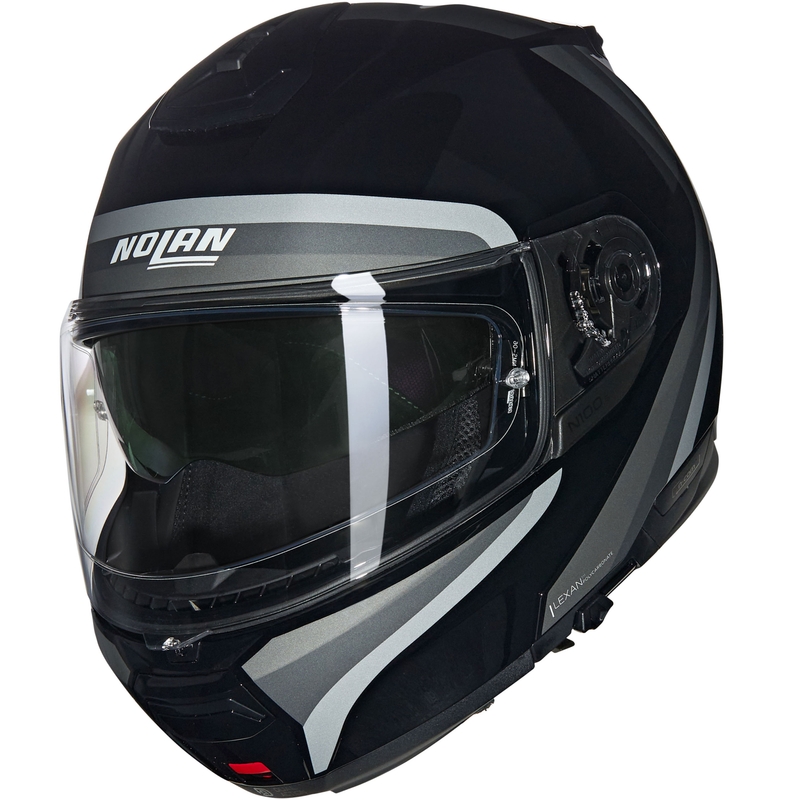 Kask motocyklowy typu flip-up Nolan N100-6 Assoluto N-COM 349 czarno-szary