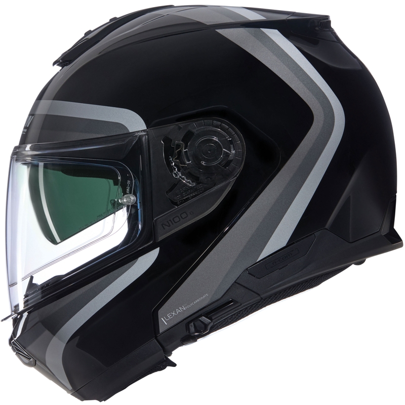 Kask motocyklowy typu flip-up Nolan N100-6 Assoluto N-COM 349 czarno-szary