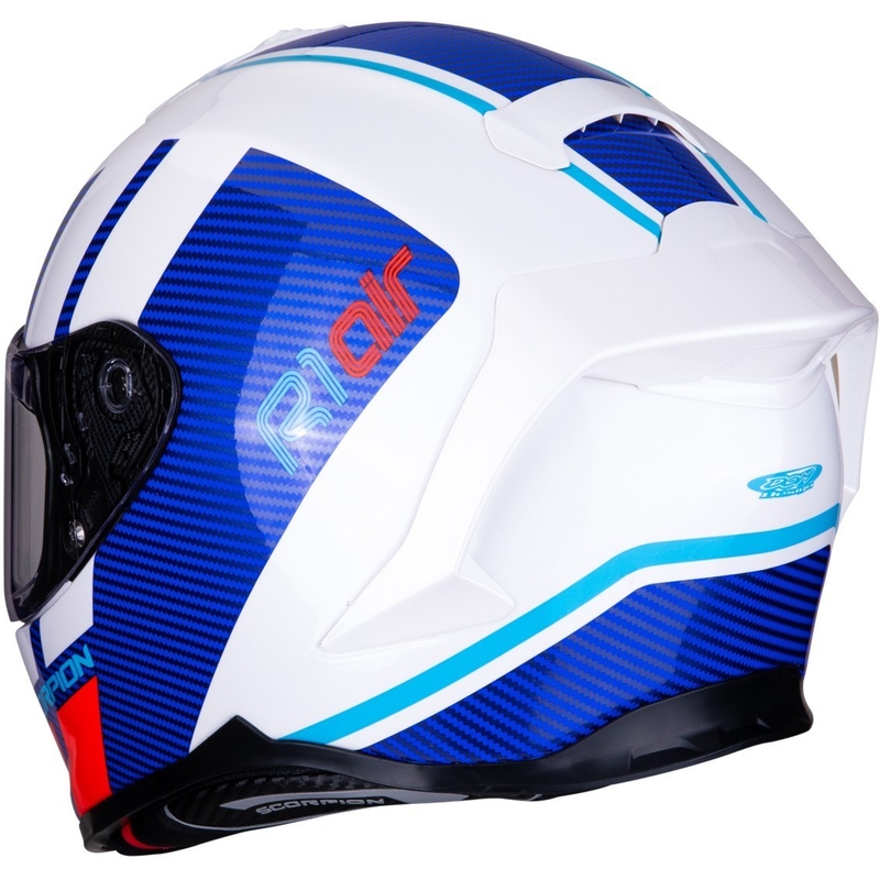 Integralny kask motocyklowy Scorpion EXO-R1 Air Corpus biało-niebiesko-czerwony