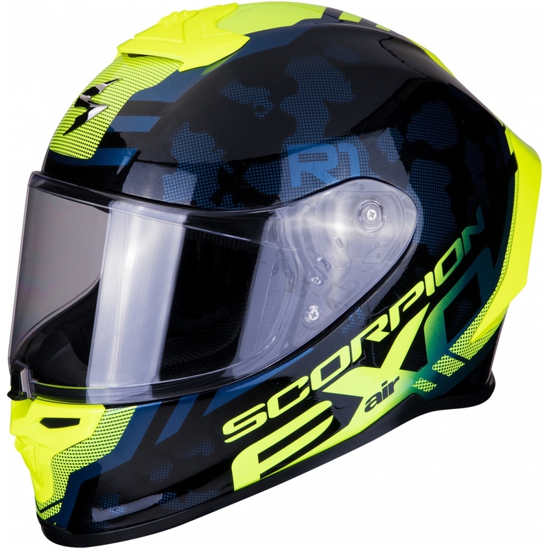 Integralny kask motocyklowy Scorpion EXO-R1 Air Ogi czarno-fluo żółty wyprzedaż