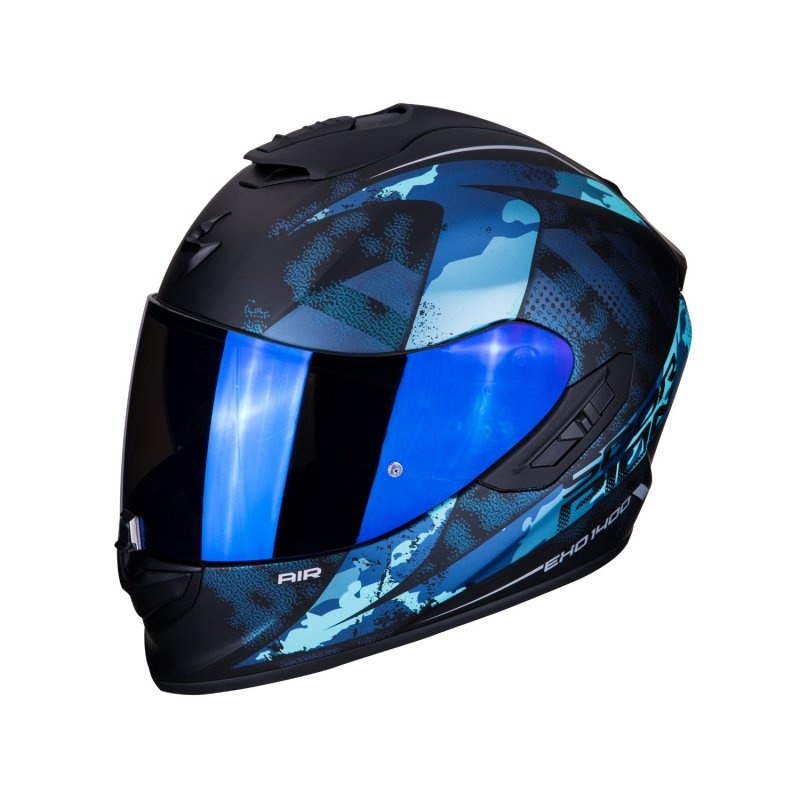 Integralny kask motocyklowy Scorpion EXO-1400 Air Sylex czarno-niebieski