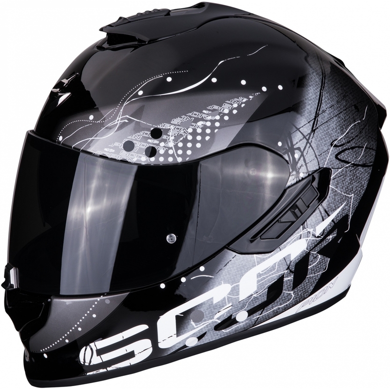 Integralny kask motocyklowy Scorpion EXO-1400 Air Classy czarno-srebrny wyprzedaż
