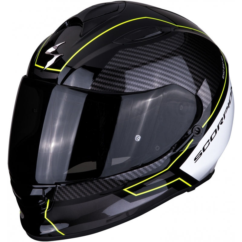 Integralny kask motocyklowy Scorpion EXO-510 Air Frame czarno-biało-fluo żółty wyprzedaż