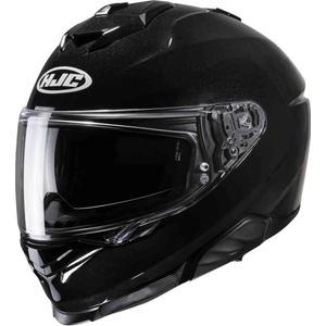 Kask motocyklowy integralny HJC i71 Solid czarny metalik - II gatunek