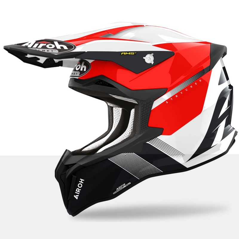 Kask motocrossowy Airoh Strycker Blazer czerwony  - II. jakość