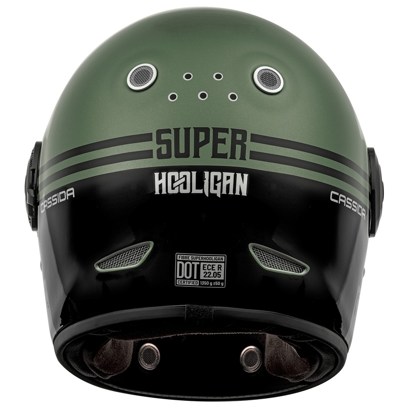 Cassida Fibre Super Hooligan kask motocyklowy integralny czarno-zielony sprzedaż - II gatunek