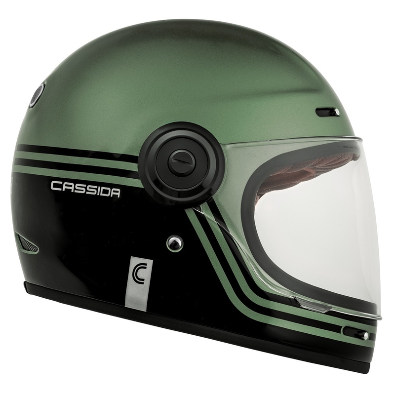 Cassida Fibre Super Hooligan kask motocyklowy integralny czarno-zielony sprzedaż - II gatunek