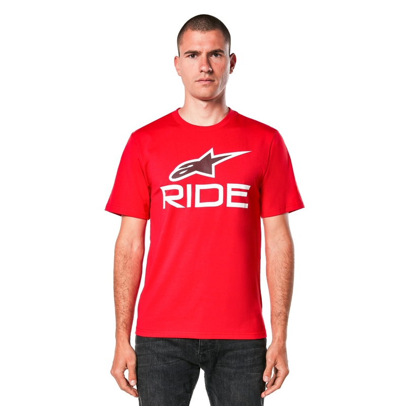 Koszulka Alpinestars Ride 4.0 CSF czerwono-biało-czarna - II gatunek - II. jakość