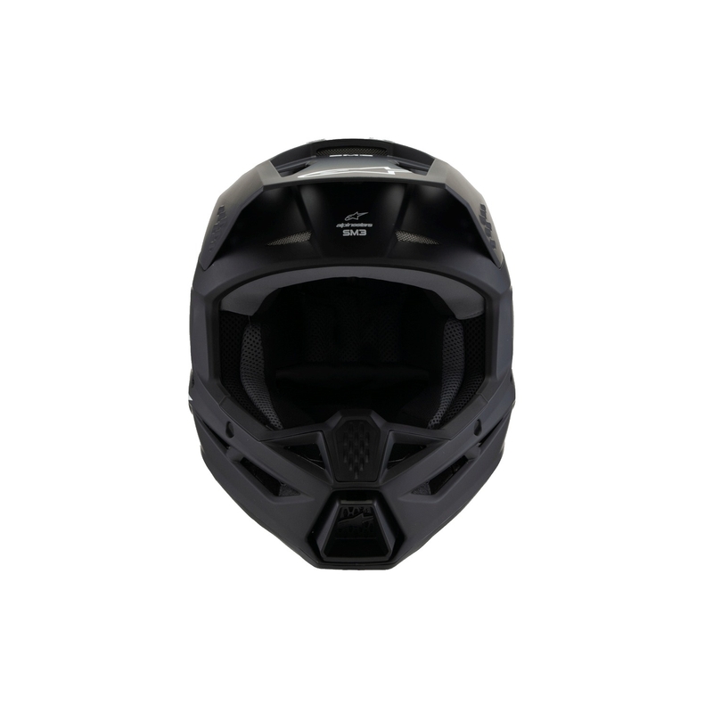 Kask motocrossowy dla dzieci Alpinestars S-M3 Solid Matte Black - II. jakość