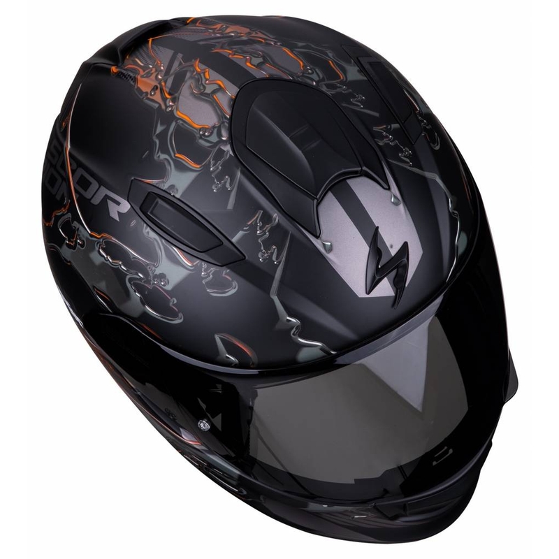 Integralny kask motocyklowy Scorpion EXO-510 Air Likid czarno-pomarańczowy wyprzedaż
