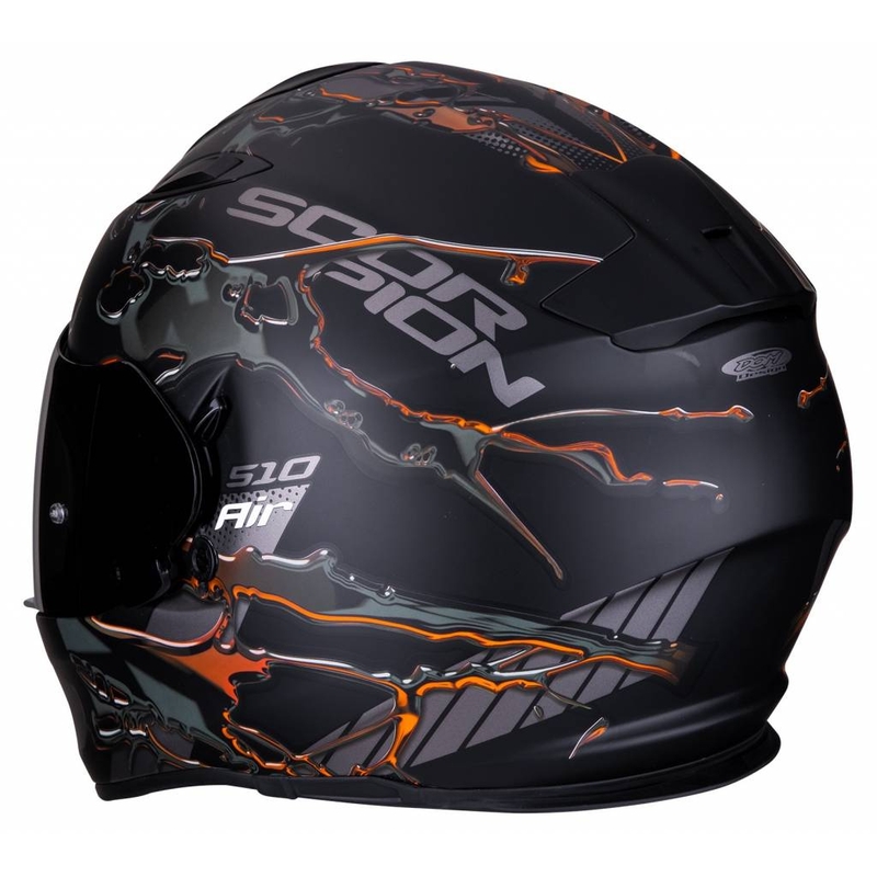 Integralny kask motocyklowy Scorpion EXO-510 Air Likid czarno-pomarańczowy wyprzedaż