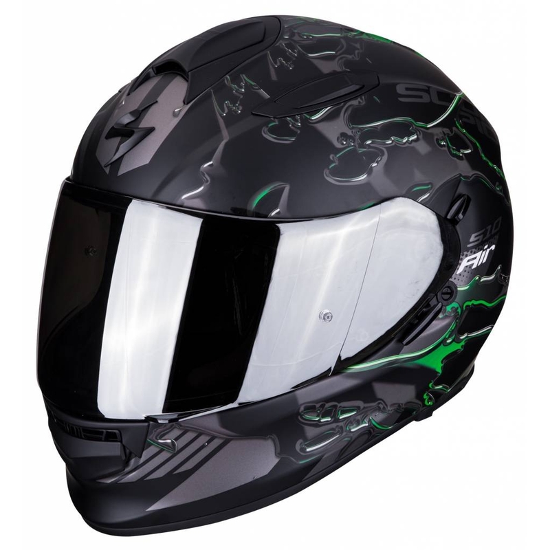 Integralny kask motocyklowy Scorpion EXO-510 Air Likid czarno-zielony wyprzedaż