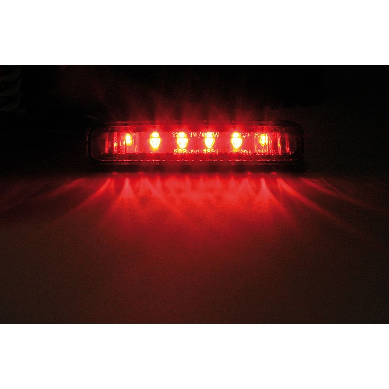 Tylne światło motocyklowe Highsider Smart Mini LED, czarno-dymne