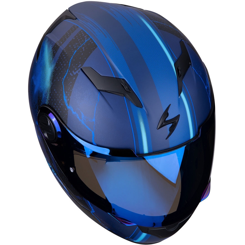 Integralny kask motocyklowy Scorpion EXO-490 Dar czarno-niebieski