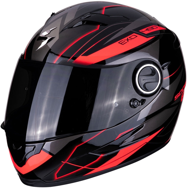 Integralny kask motocyklowy Scorpion EXO-490 Nova czarno-czerwony