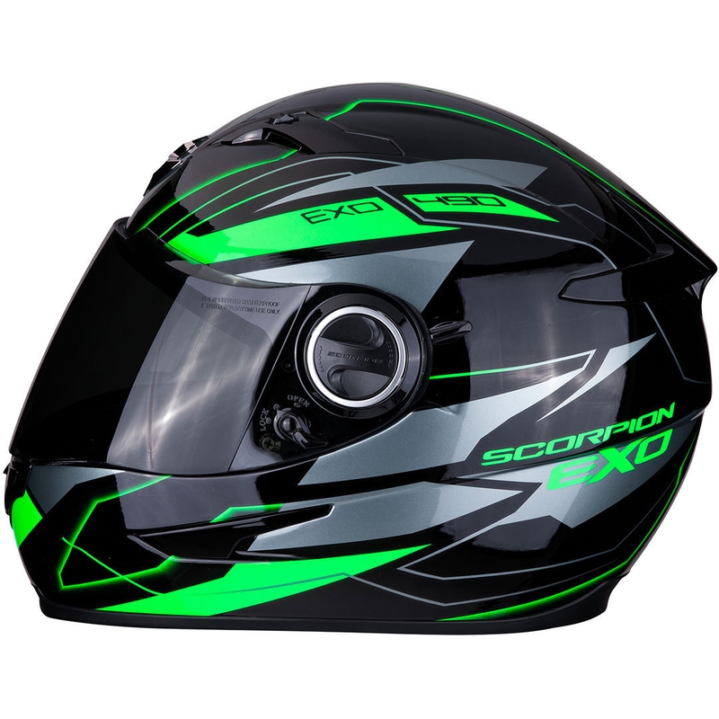 Integralny kask motocyklowy Scorpion EXO-490 Nova czarno-zielony
