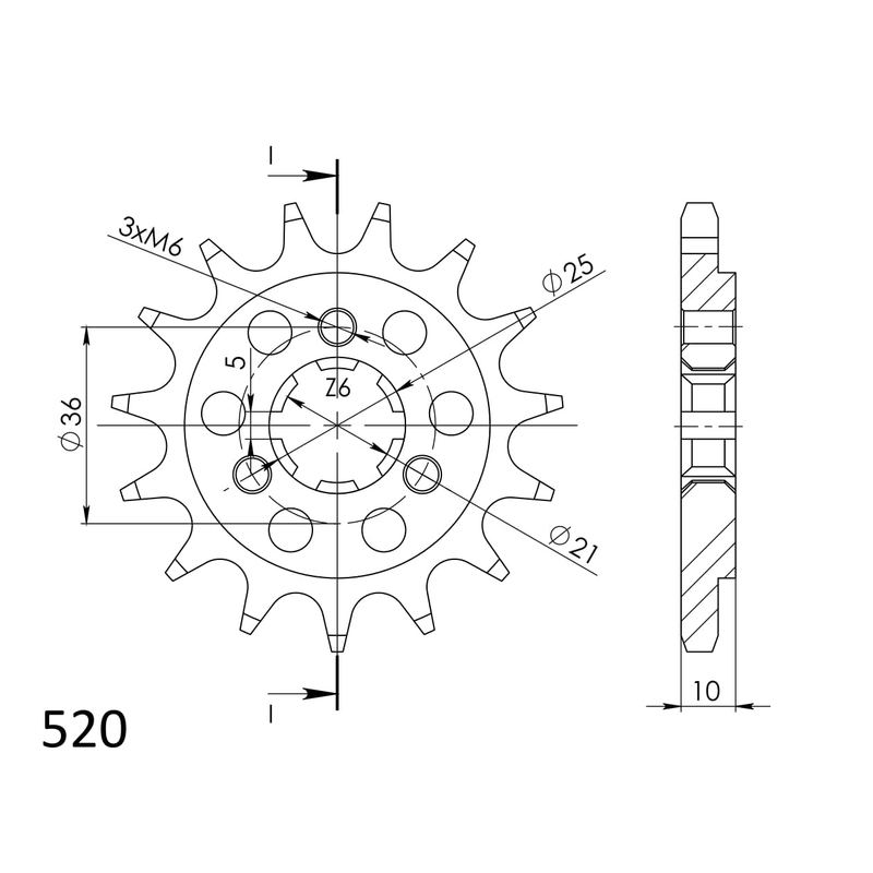Front sprocket SUPERSPROX 15T, 520 wyprzedaż