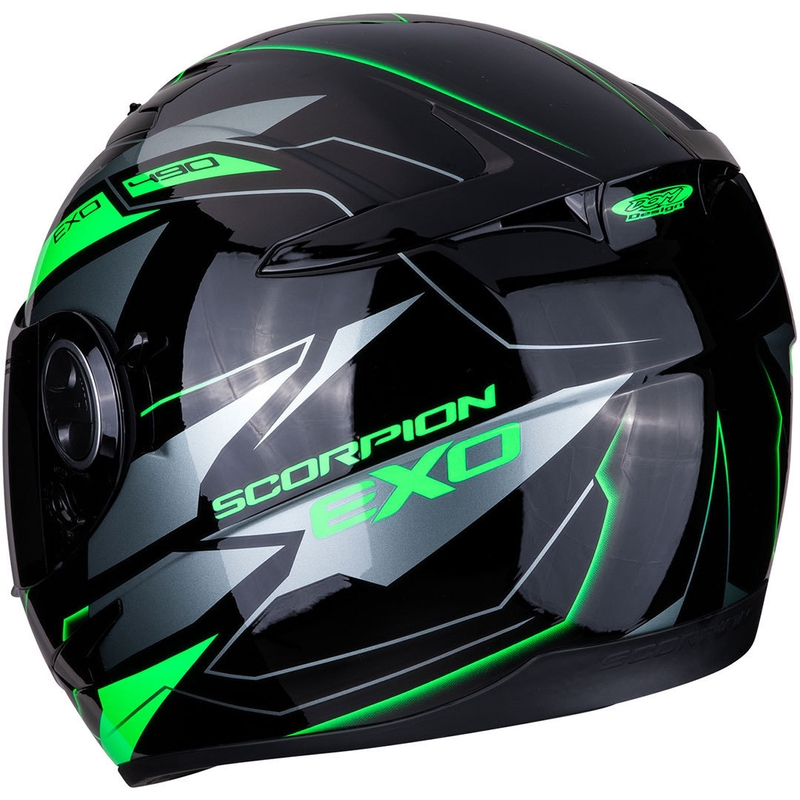Integralny kask motocyklowy Scorpion EXO-490 Nova czarno-zielony