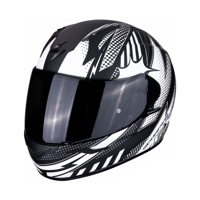 Integralny kask motocyklowy Scorpion EXO-390 Pop czarno-biały wyprzedaż