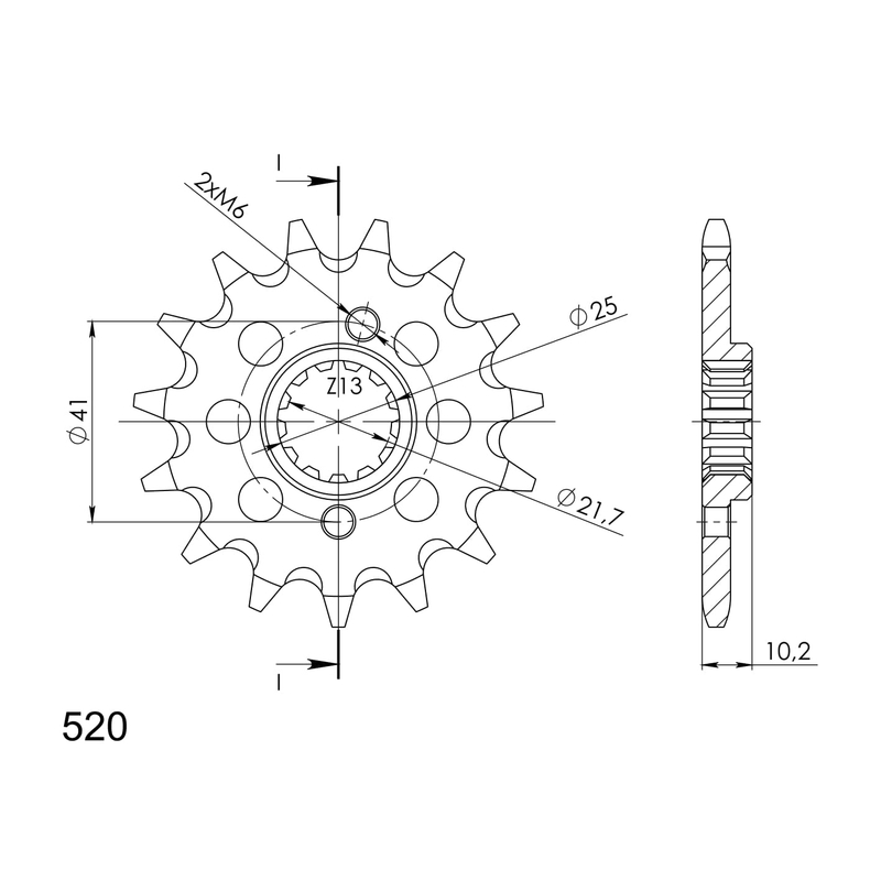 Front sprocket SUPERSPROX 15T, 520