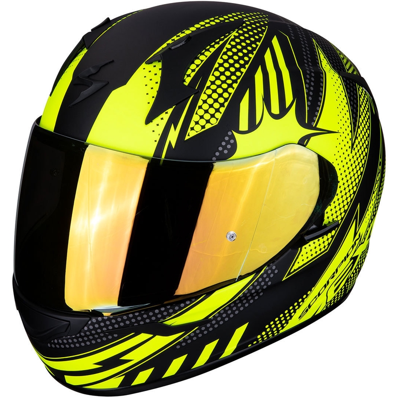 Integralny kask motocyklowy Scorpion EXO-390 Pop czarno-fluo żółty wyprzedaż