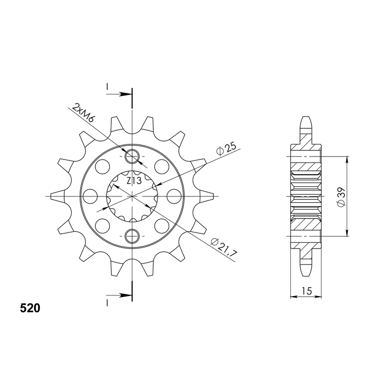 Front sprocket SUPERSPROX 14T, 520 wyprzedaż