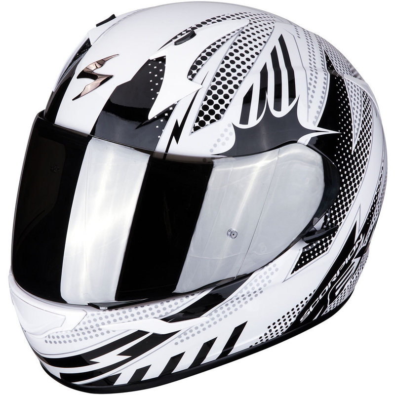 Integralny kask motocyklowy Scorpion EXO-390 Pop biało-czarny wyprzedaż