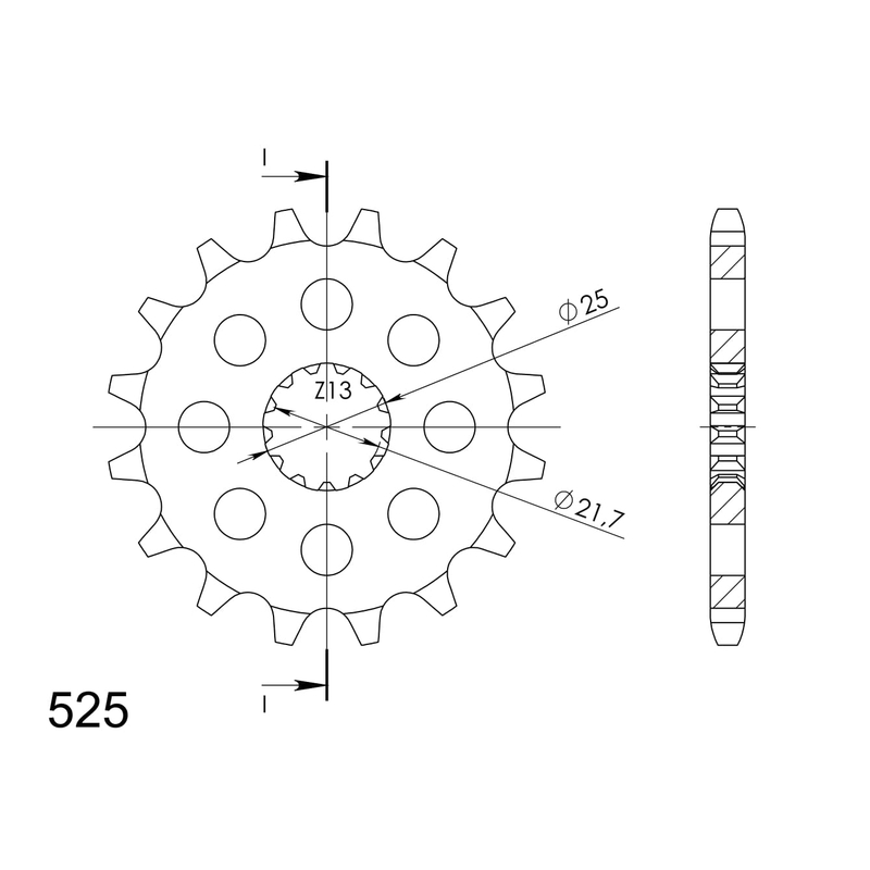 Front sprocket SUPERSPROX 15T, 525