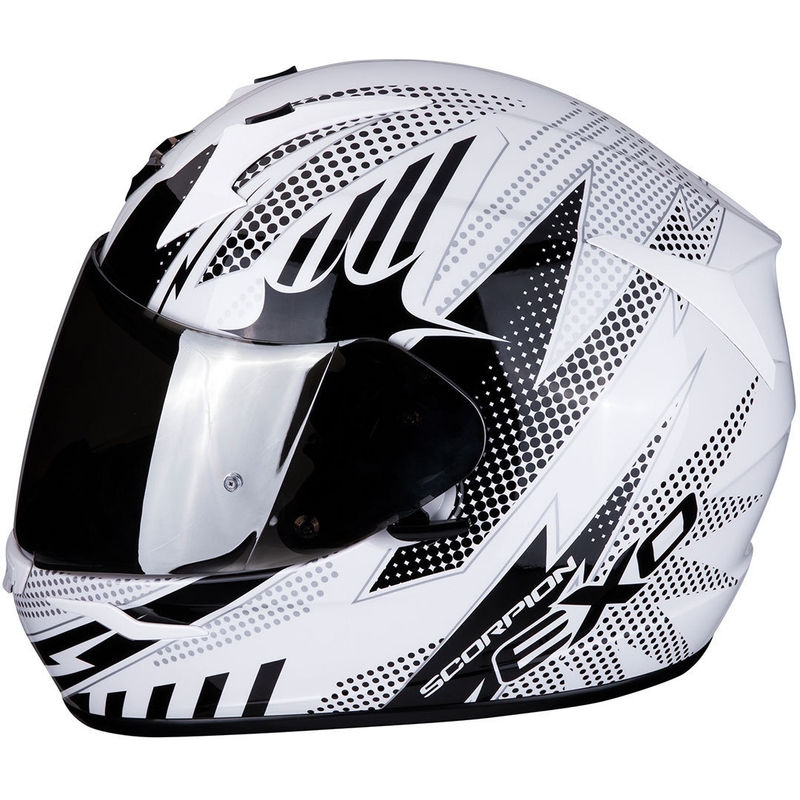 Integralny kask motocyklowy Scorpion EXO-390 Pop biało-czarny wyprzedaż