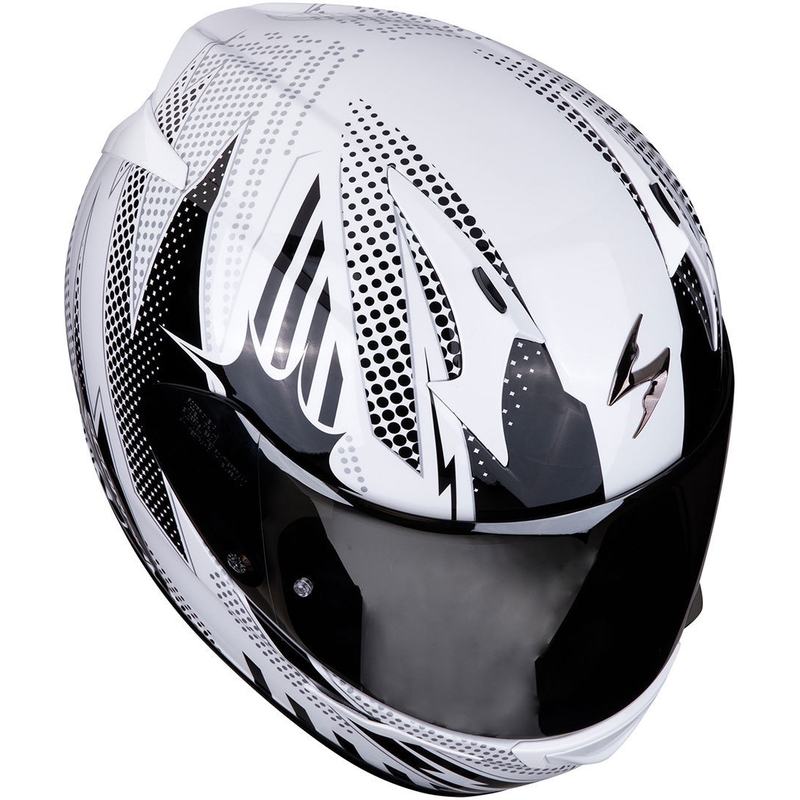 Integralny kask motocyklowy Scorpion EXO-390 Pop biało-czarny wyprzedaż
