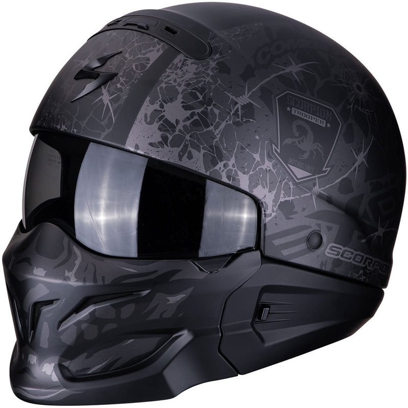 Kask motocyklowy Scorpion EXO-COMBAT Stealth czarno-srebrny