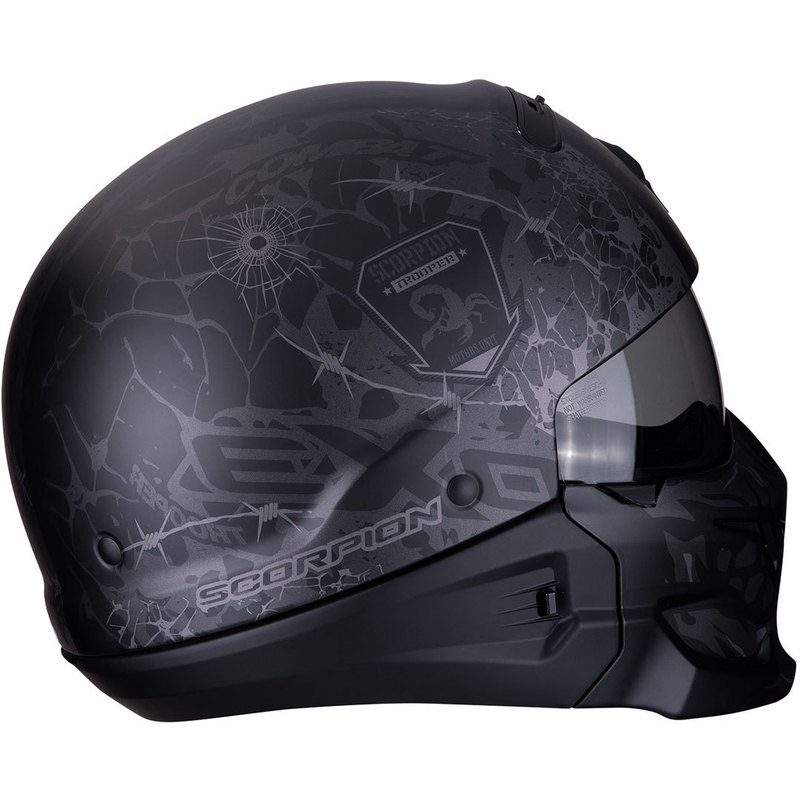 Kask motocyklowy Scorpion EXO-COMBAT Stealth czarno-srebrny