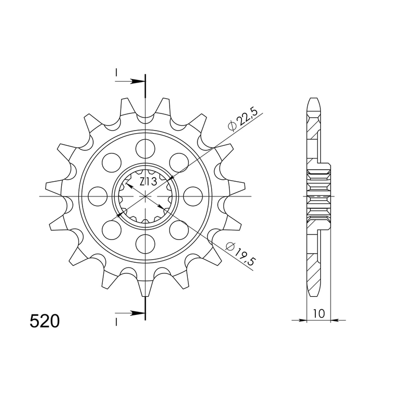 Front sprocket SUPERSPROX 15T, 520