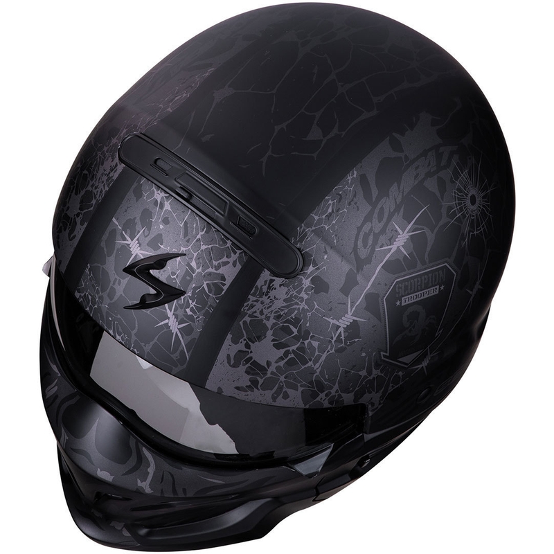 Kask motocyklowy Scorpion EXO-COMBAT Stealth czarno-srebrny