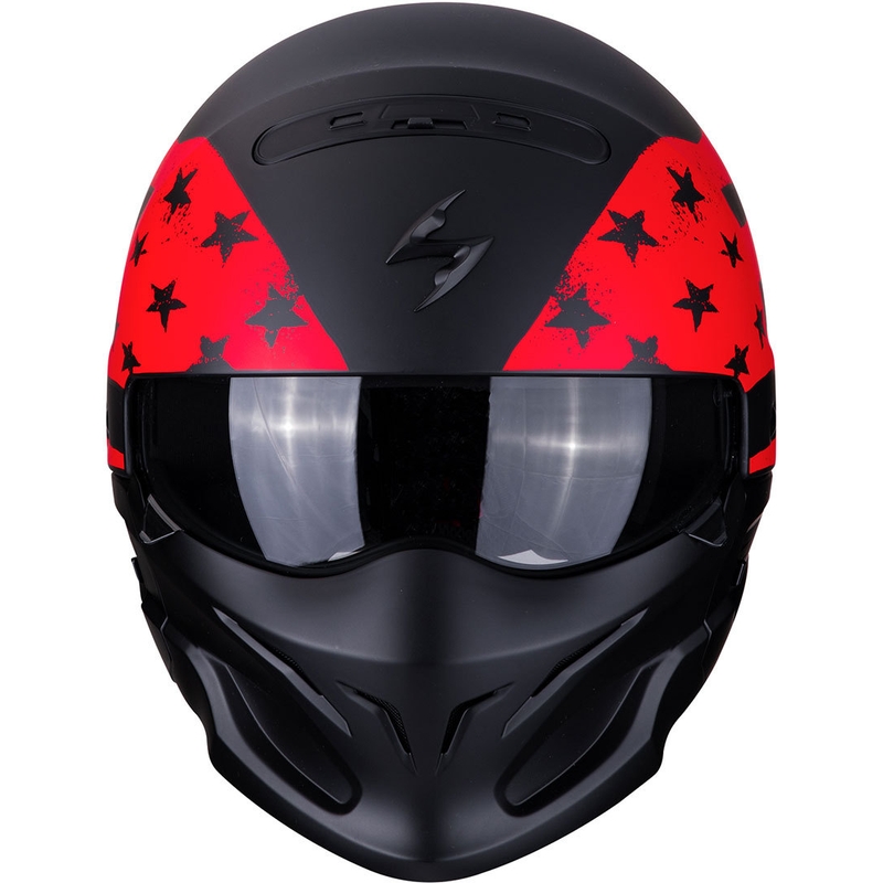 Kask motocyklowy Scorpion EXO-COMBAT Rookie czarno-czerwony wyprzedaż