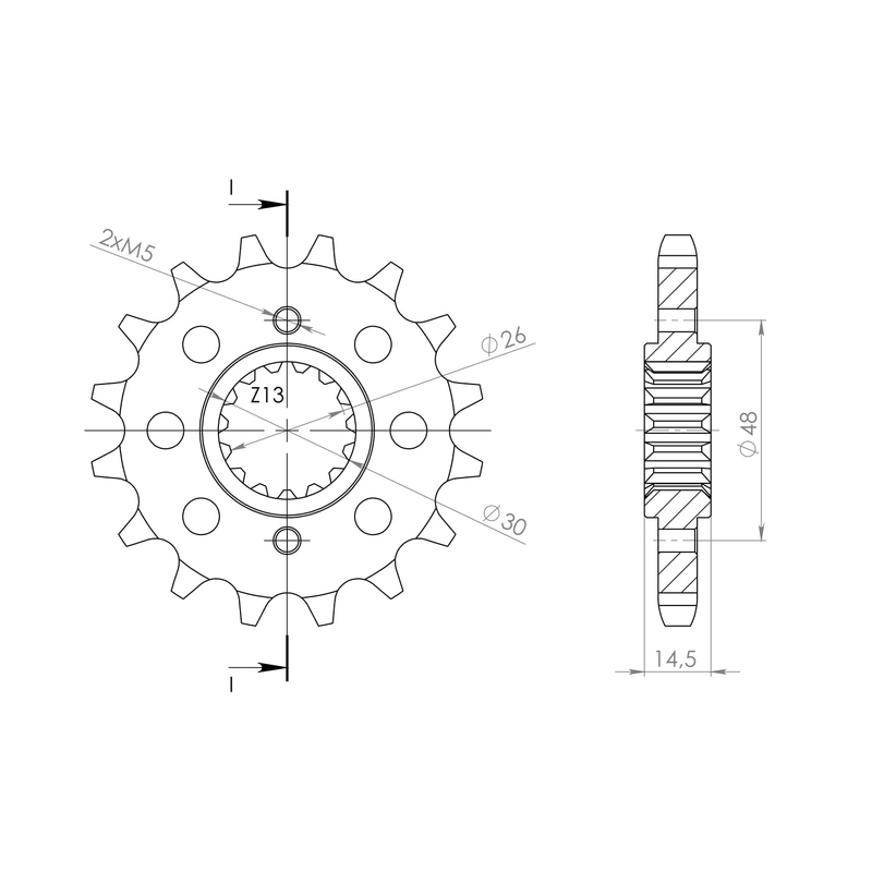 Front sprocket SUPERSPROX 15T, 530